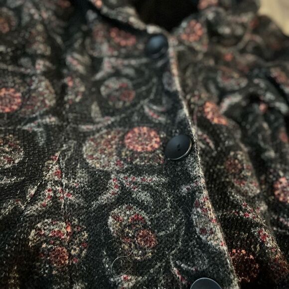 INC International Concepts Black and Red Floral Jacket - Picture 4 of 6